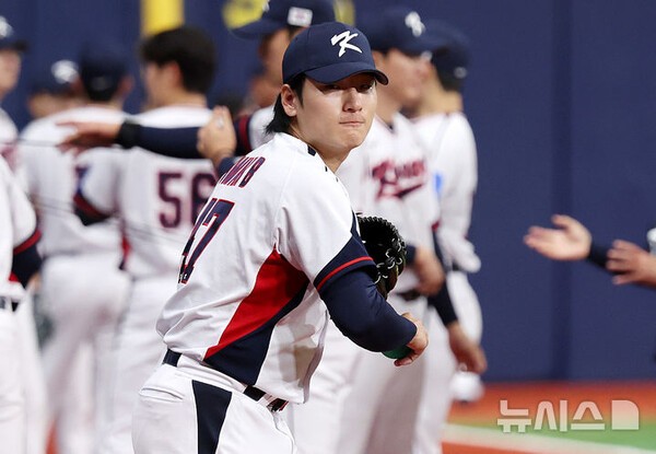 한국 야구 대표팀 투수진 호투 관련 사진